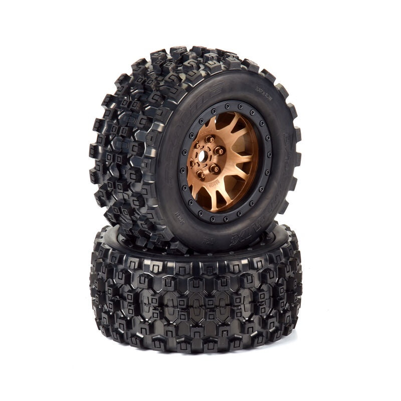 Proline Limited Edition Badlands MX43 Pro-Loc F/R Mounted 24mm Bronze/Black Impulse (2) for X-Maxx