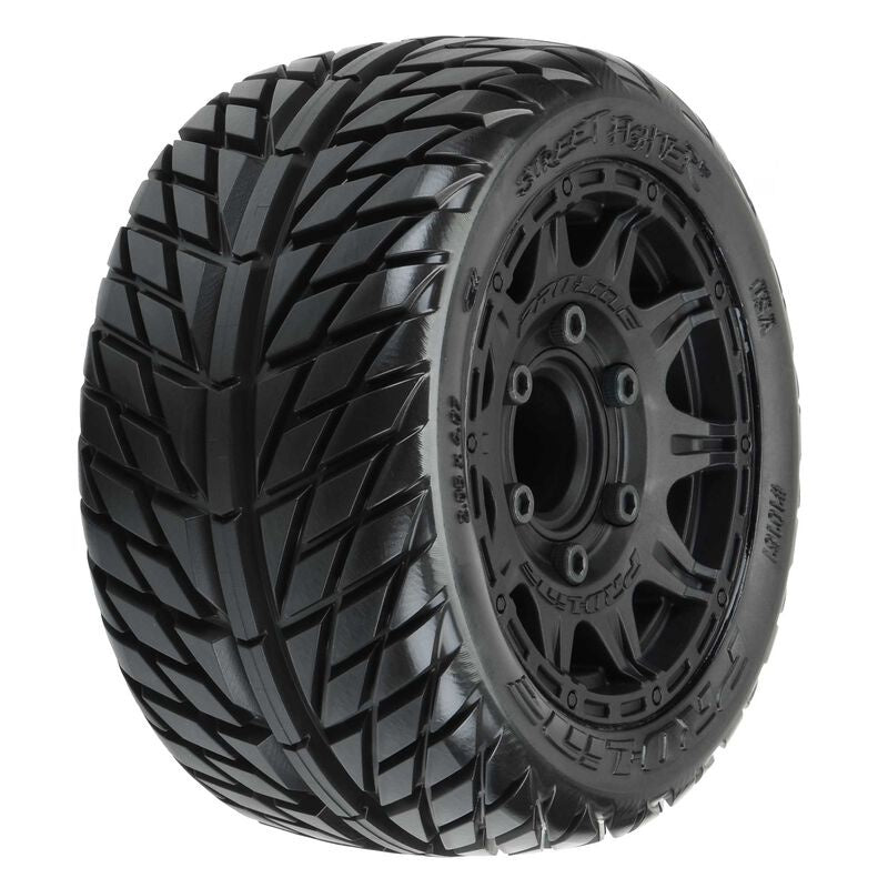 Pro-Line Racing Street Fighter LP 2.8" MTD Raid Black 6x30 F/R - PRO1016110