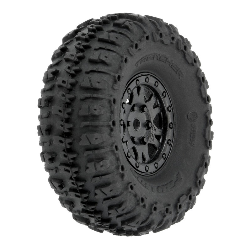 Pro-Line 1/24 Trencher F/R 1.0" Trs MTD 7mm Blk Impulse (4) - PRO1020910