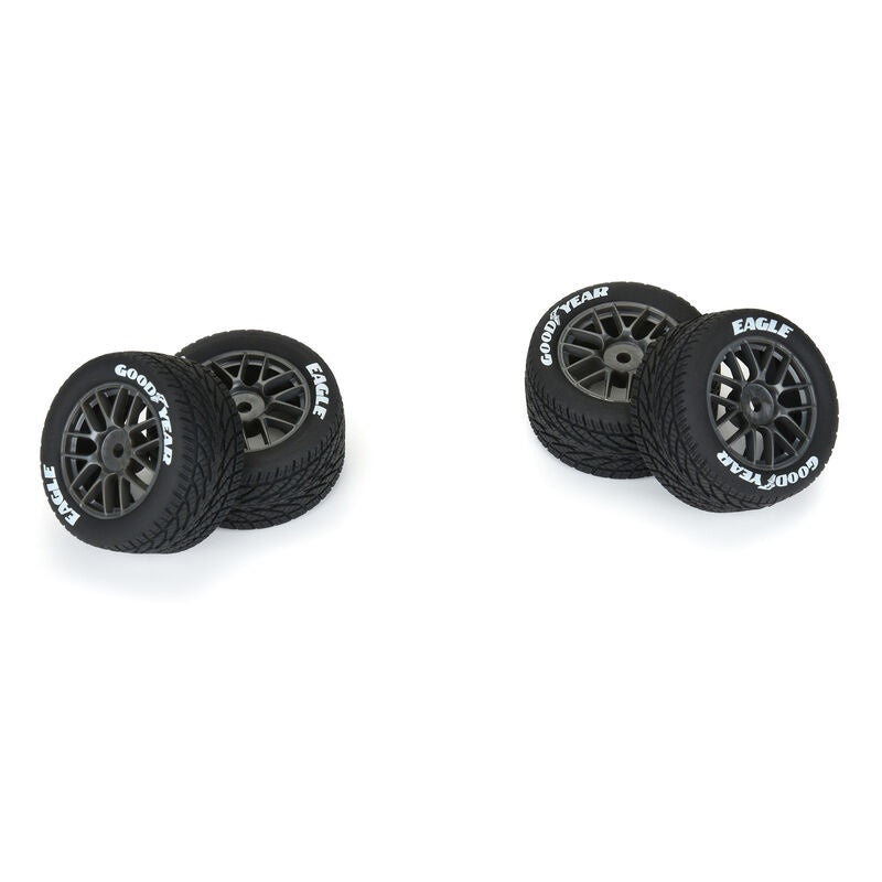 Proline Goodyear Eagle Rain Tire F/R MTD Grey for Losi NASCAR Race Car (4)