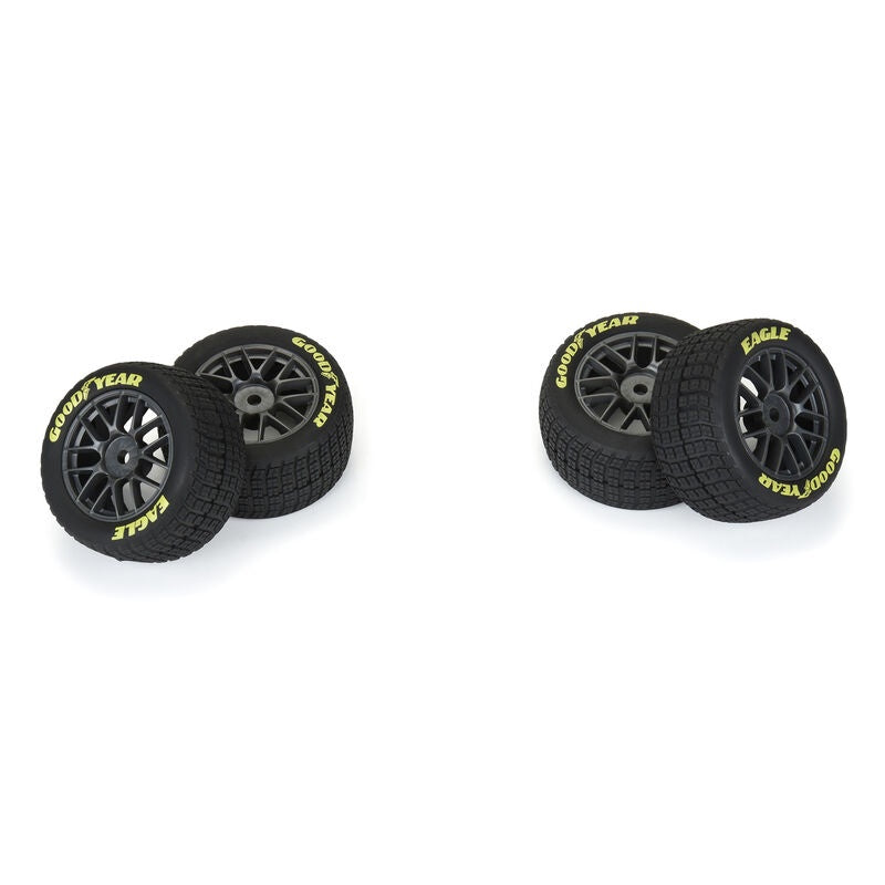 Proline Goodyear Eagle Dirt Tire F/R MTD Grey for Losi NASCAR Race Car (4)