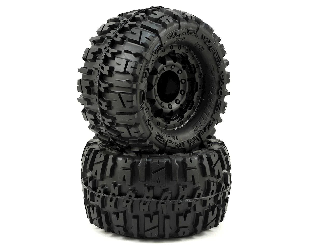 Pro-Line Racing Trencher 2.8 Tires Mounted on F-11 17mm Wheels, for PRO-MT 4x4 - PRO117018