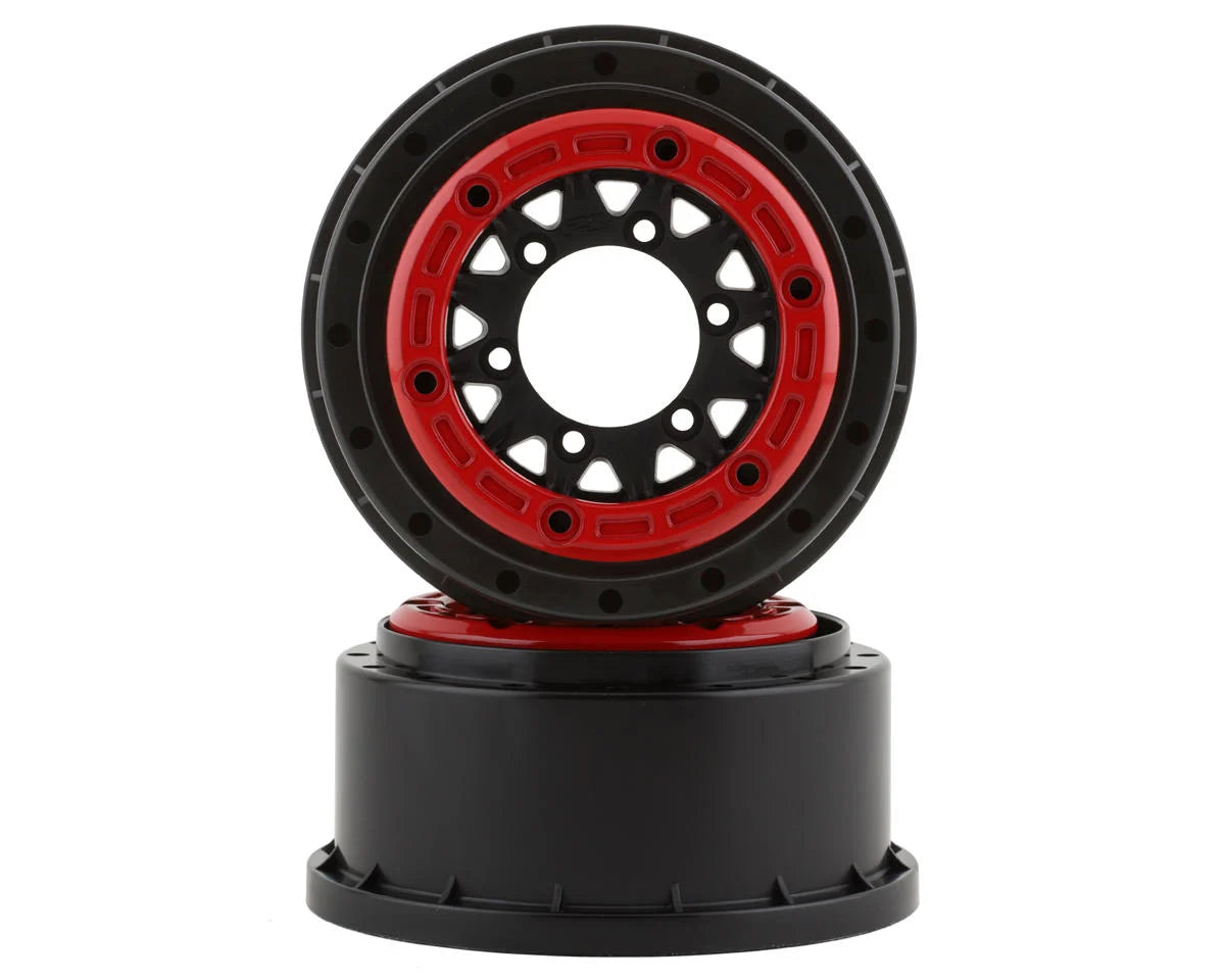 Pro Line 1/10 Raid Bead-Loc F/R 2.2/3.0 SC (2) Rd/Blk