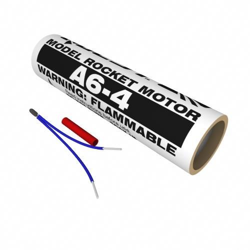 Quest Rockets Quest Rockets A6-4 Single Rocket Motor HAZ - QUS5765 – Hiawatha Hobbies LLC