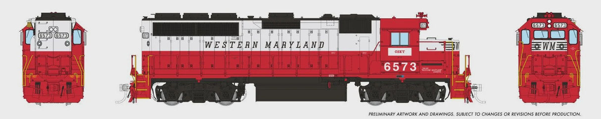 Rapido Trains HO EMD GP40 (DC/Silent): CSX - WM Patch: #6573