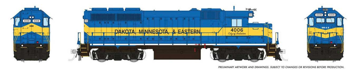 Rapido Trains HO EMD GP40 (DC/Silent): Dakota, Minnesota & Eastern (DM&E): #4006