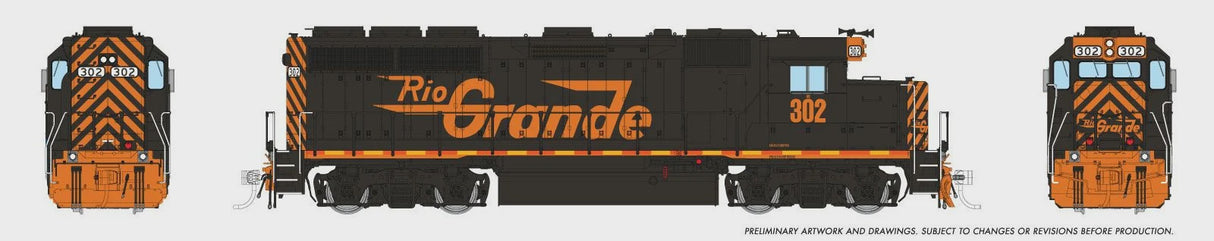 Rapido Trains HO EMD GP40 (DC/Silent): Wheeling & Lake Erie (W&LE): #302
