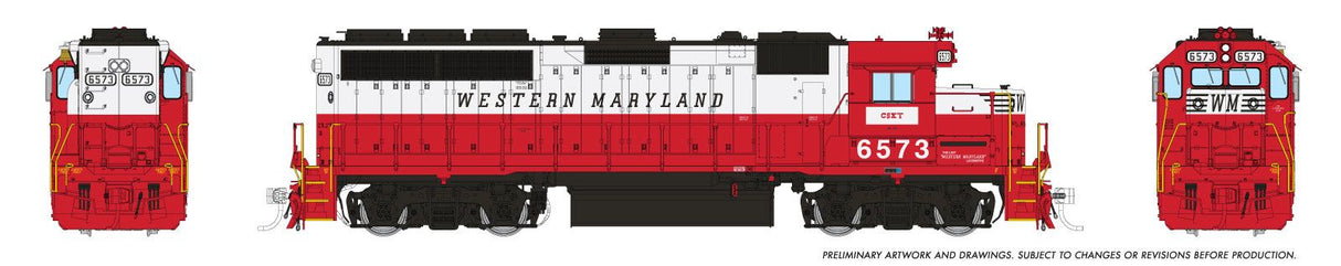 Rapido Trains HO EMD GP40 (DC/DCC/Sound): CSX - WM Patch: #6573