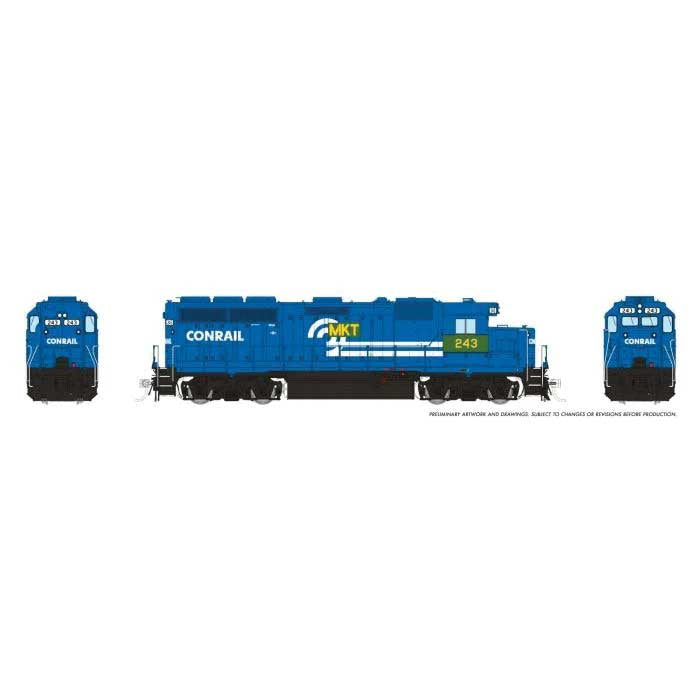 Rapido Trains HO EMD GP40 (DC/DCC/Sound): Missouri Kansas Texas (MKT) - Conrail (CR) Patch: #243