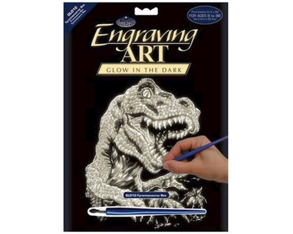 Royal Brush Manufacturing Engraving Art Glow in the Dark T-Rex