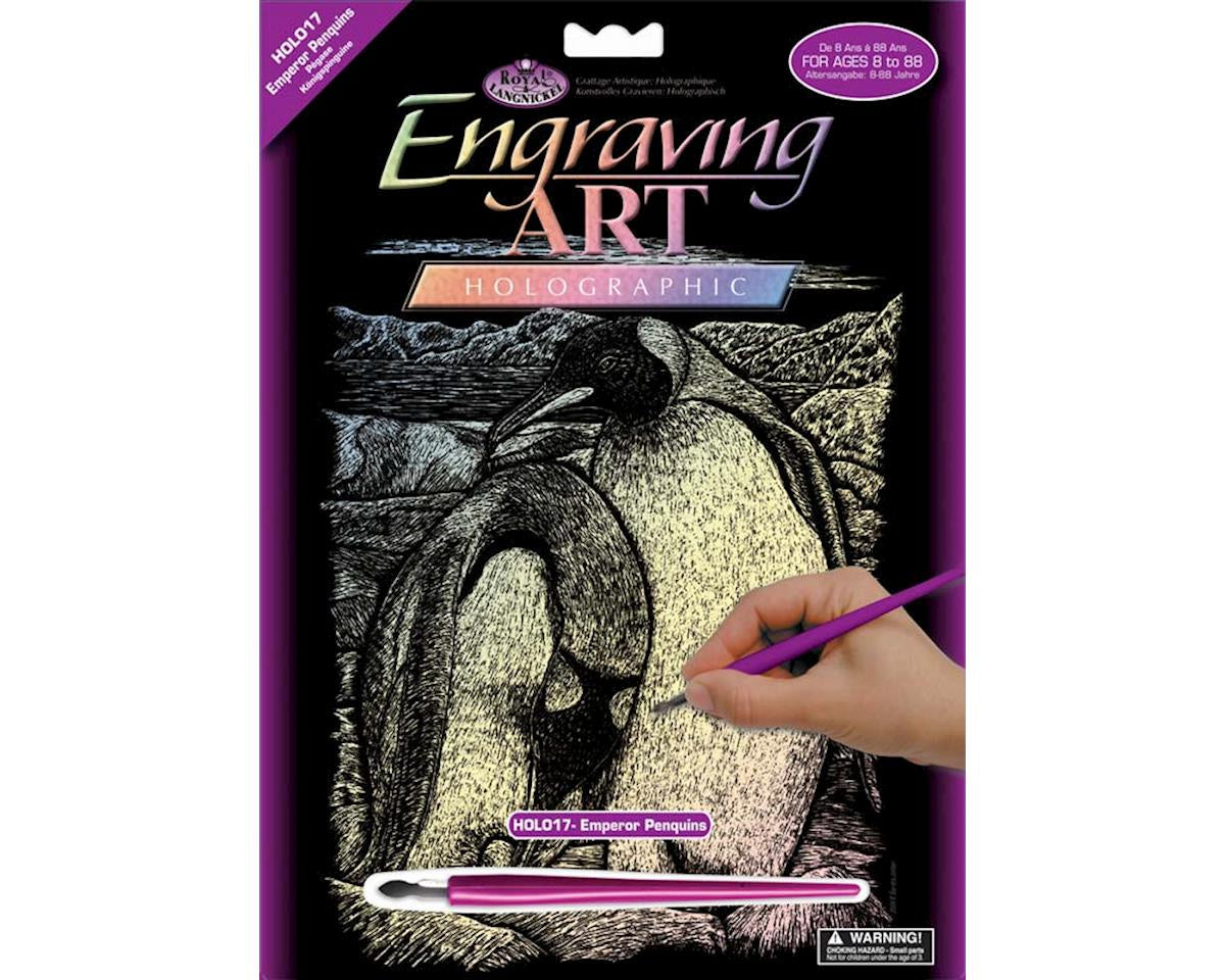 Holographic Engraving Emporor Penguins - RBMHOLO17