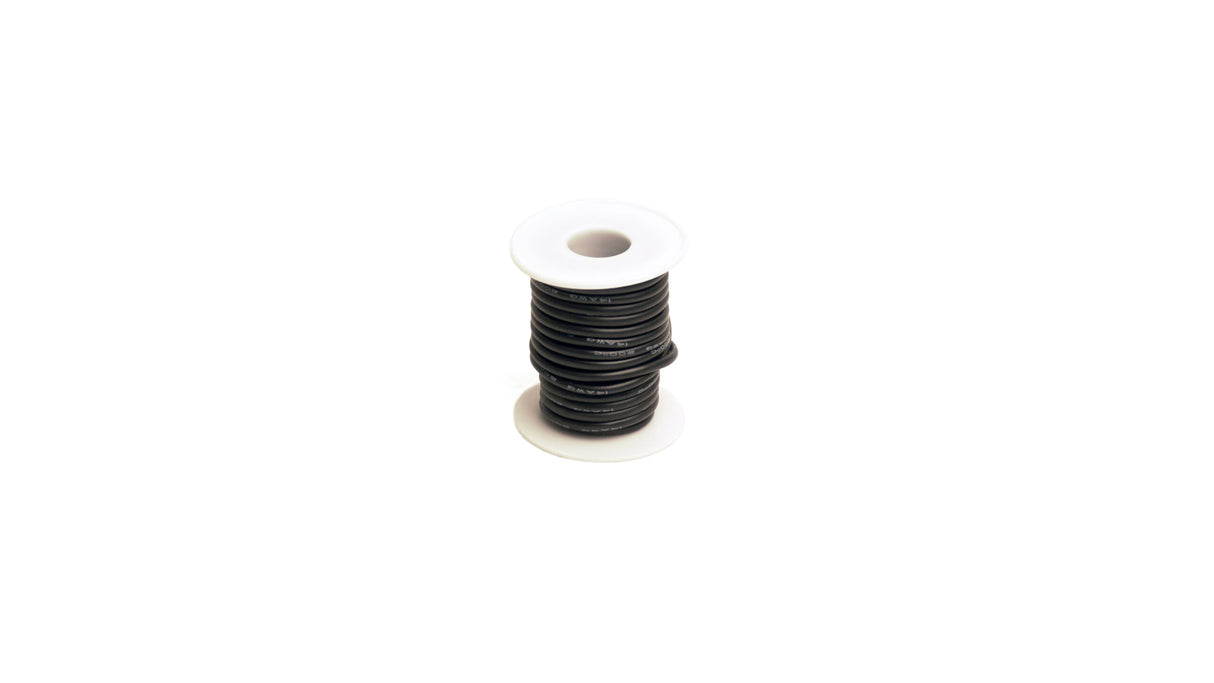 14 Gauge Silicone Ultra-Flex Wire; (Sold per Foot) (Black)