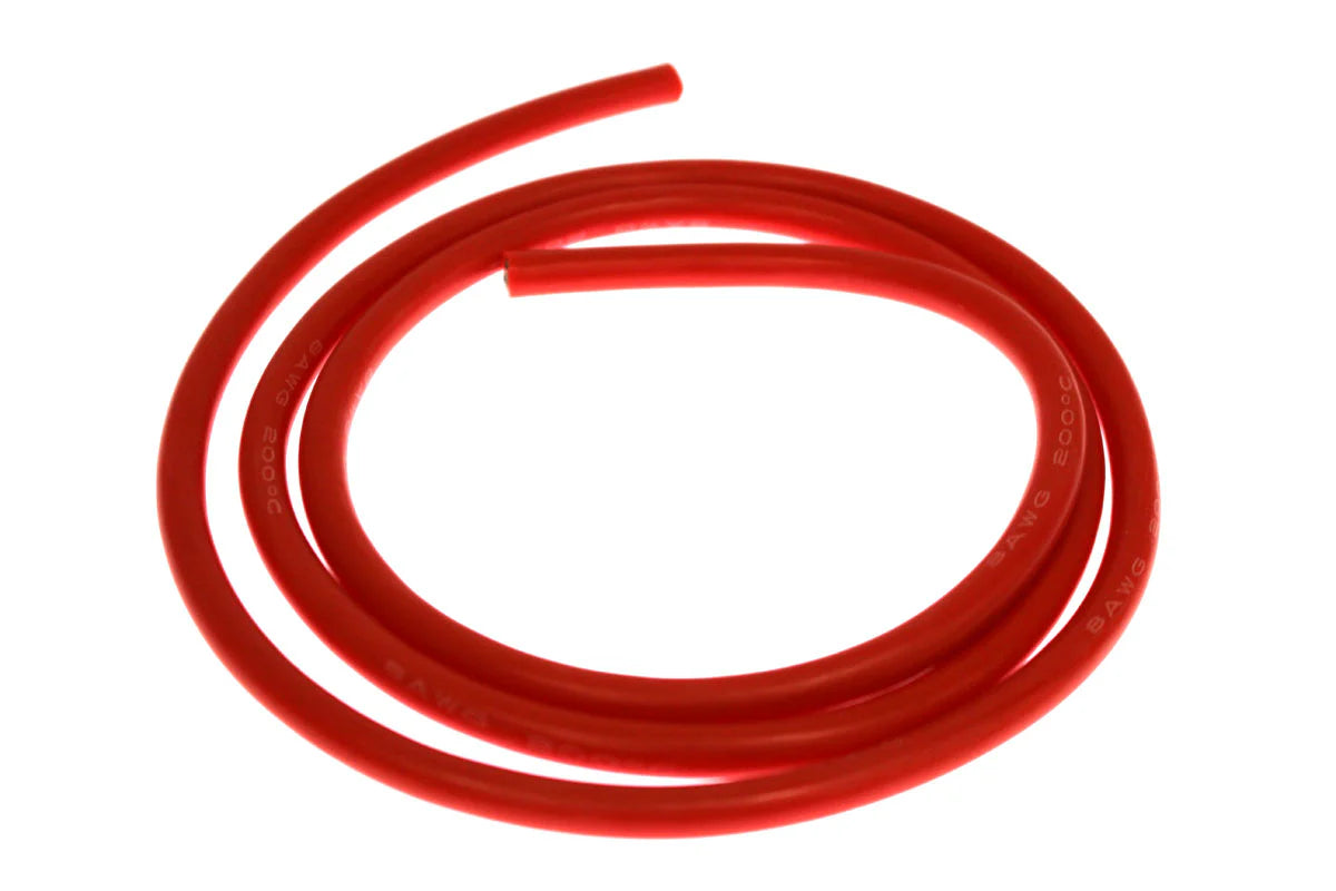 Racers Edge 8 Gauge Silicone Wire, 3' Red - RCE1211
