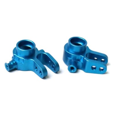 Racers Edge Slash 4WD Aluminum Front Steering Knuckles (pr)-Blue - RCE1841BL
