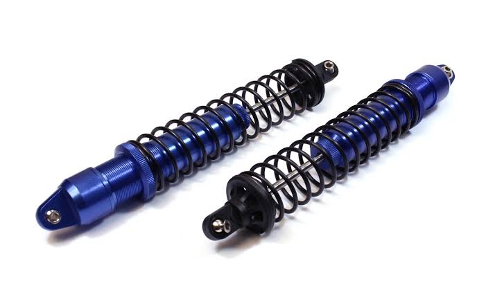 Racers Edge X-Maxx Aluminum Adjustable Shocks (pr.) - Blue - RCE1905BL