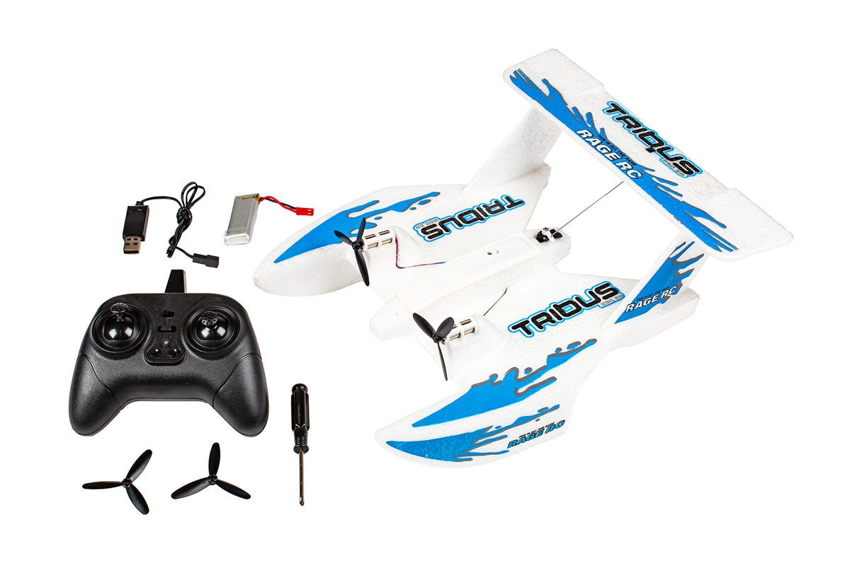 Rage RC Tribus 250 Electric Powered RTF Amphibious Aircraft; Blue