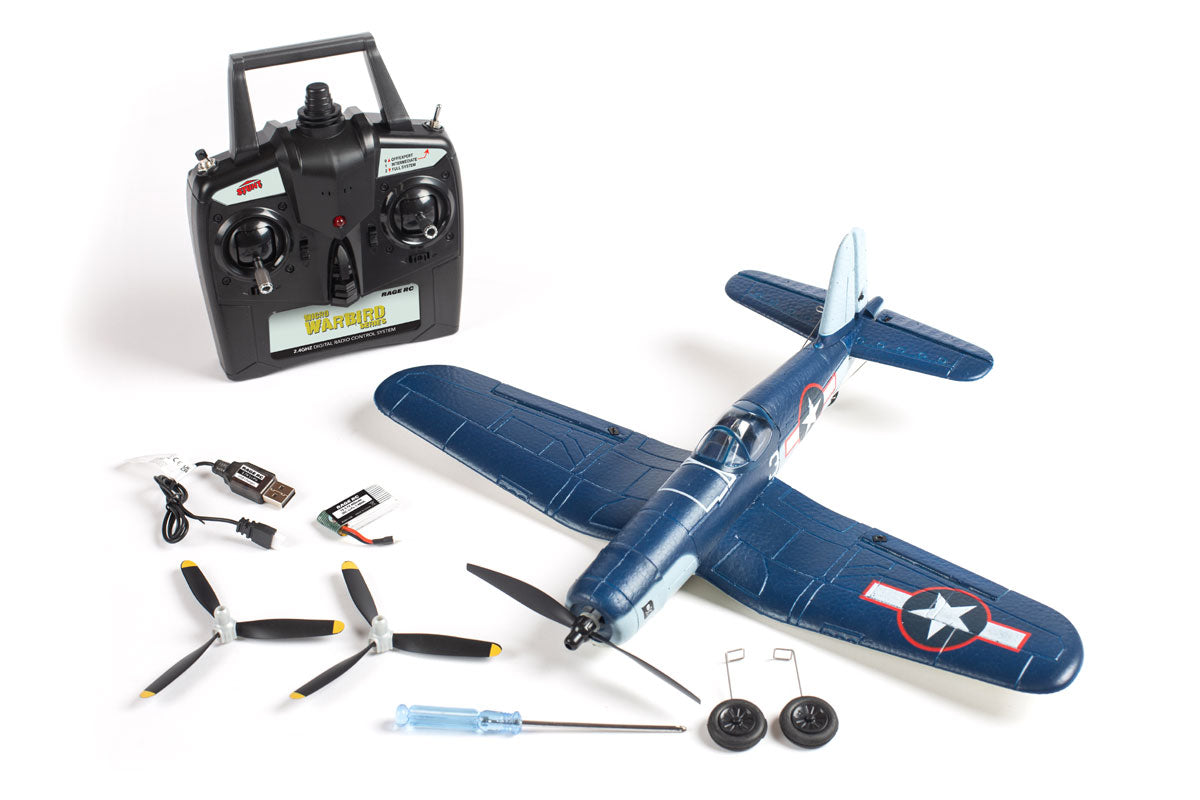 Rage RC F4U Corsair Jolly Rogers Micro RTF Airplane with PASS (Pilot Assist Stability Software) System