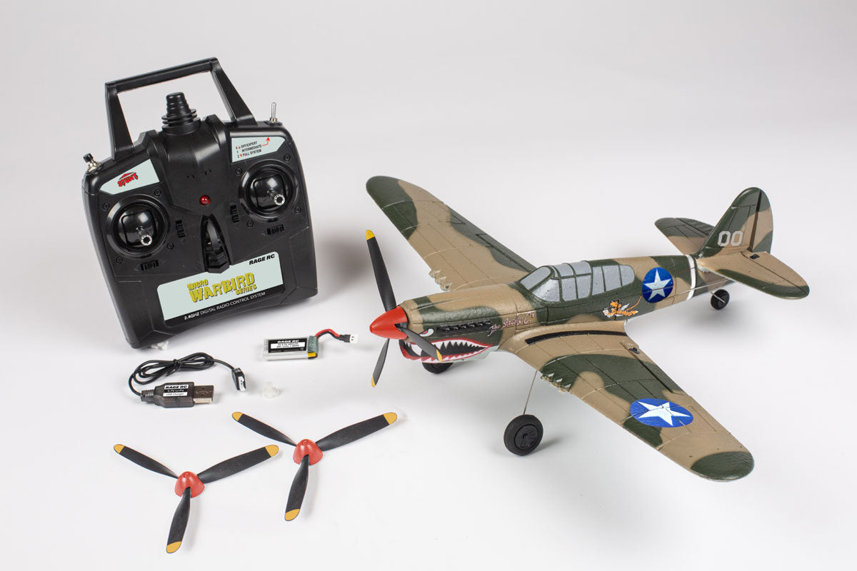 Rage RC Curtiss P-40 Warhawk Micro RTF Airplane w/PASS - RGRA1305