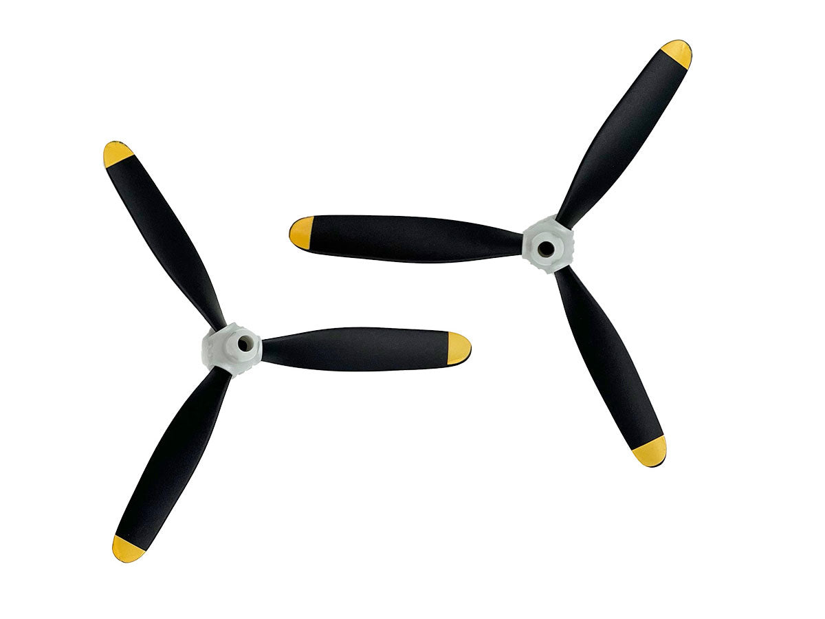 3-Blade Scale Prop & Spinner (2-Pack); F4U Jolly Rogers, P-47 Thunderbolt