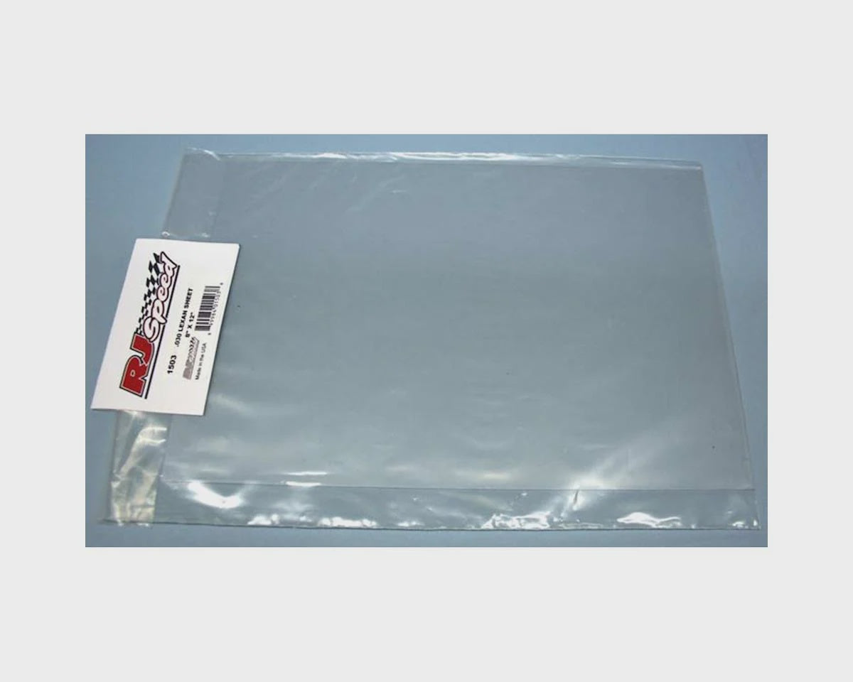 RJ Speed Lexan Sheet 8x12" x .030" (1) - RJS1503