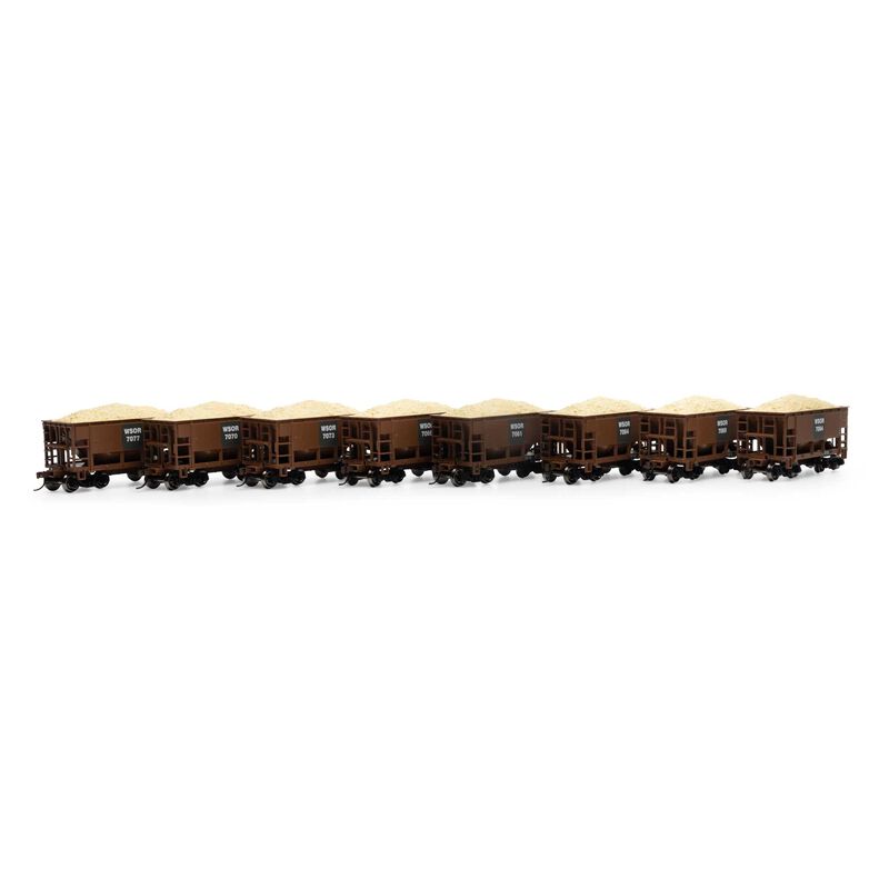 Roundhouse - HO 24' Ore Car w/Load, WSOR #7061/7064/7066/7069/7070/7073/7077/7084 (8) - RND-1168
