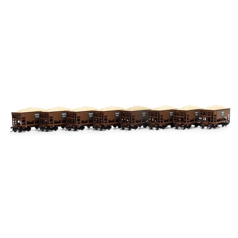 Roundhouse - HO 24' Ore Car w/Load, WSOR #7037/7042/7045/7047/7054/7056/7058/7059 (8) - RND-1170