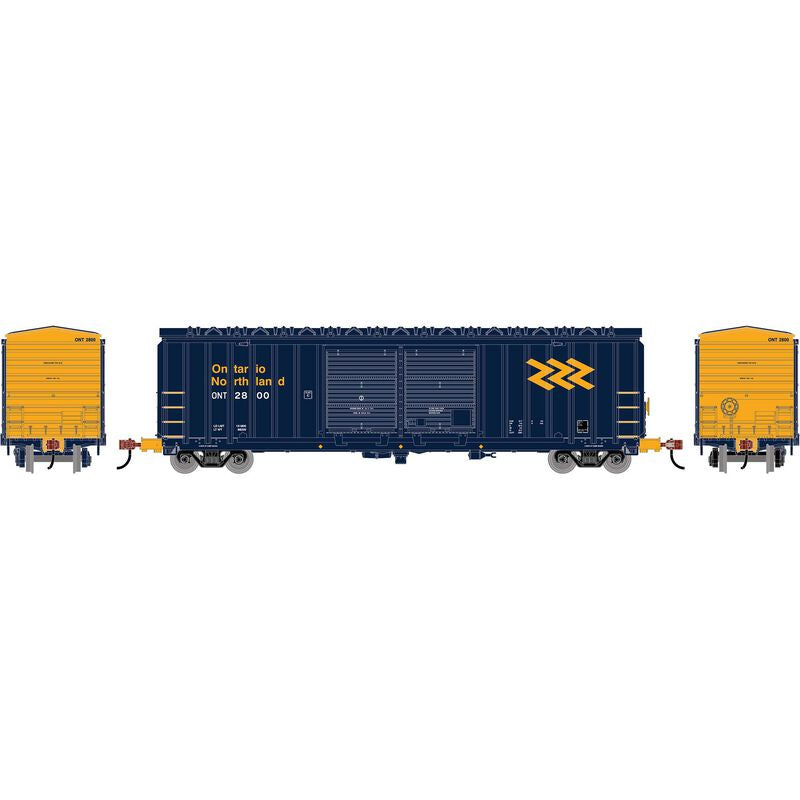 Roundhouse HO 50' FMC 5283 Double Door Box Car, Ontario Northland (ONT)#2800