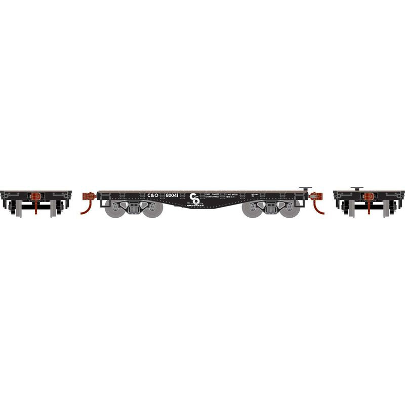 Roundhouse HO 30' Old Time Flat Car, Chesapeake & Ohio (C&O) #80041