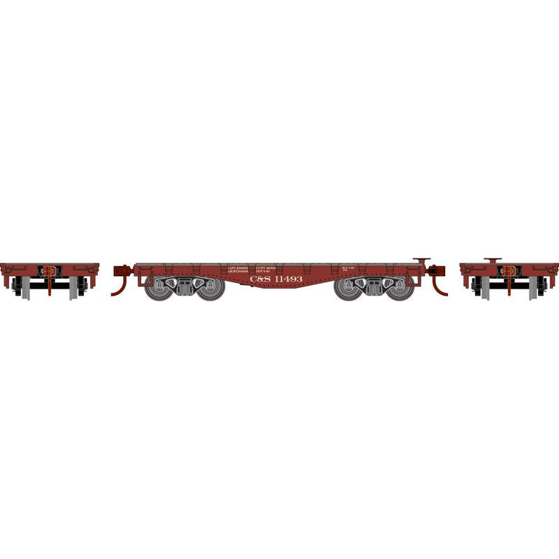 Roundhouse HO 30' Old Time Flat Car, Colorado & Southern (C&S) #11493