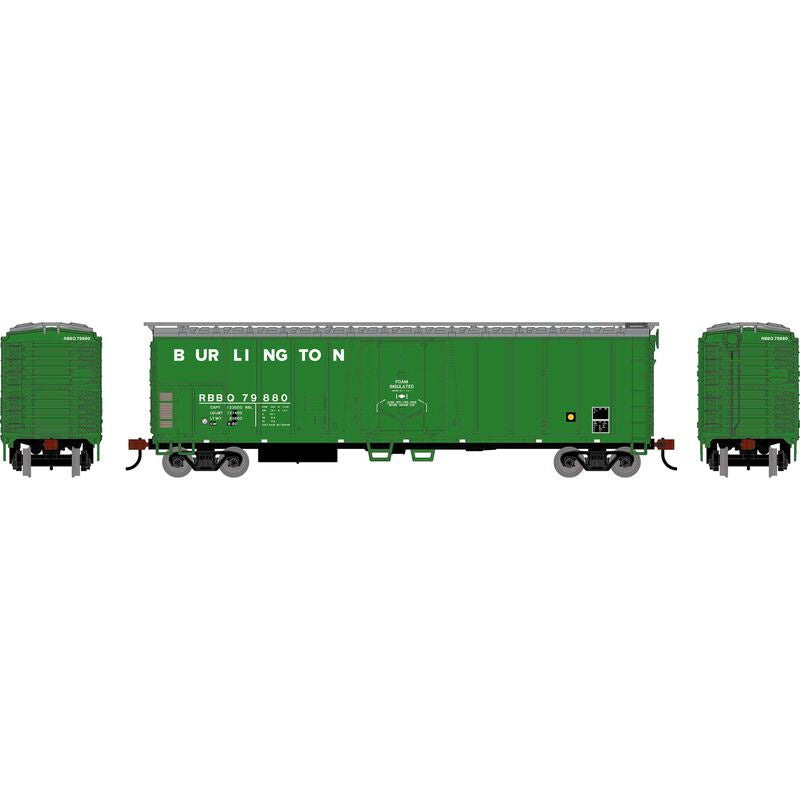 Roundhouse HO 50' Exterior Post Mechanical Reefer, Chicago Burlington & Quincy (RBBQ) #79880