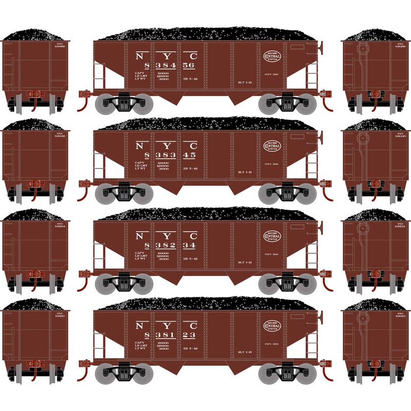 Roundhouse HO 34' Ribbed Hopper, NYC #2 (4) - RND1027