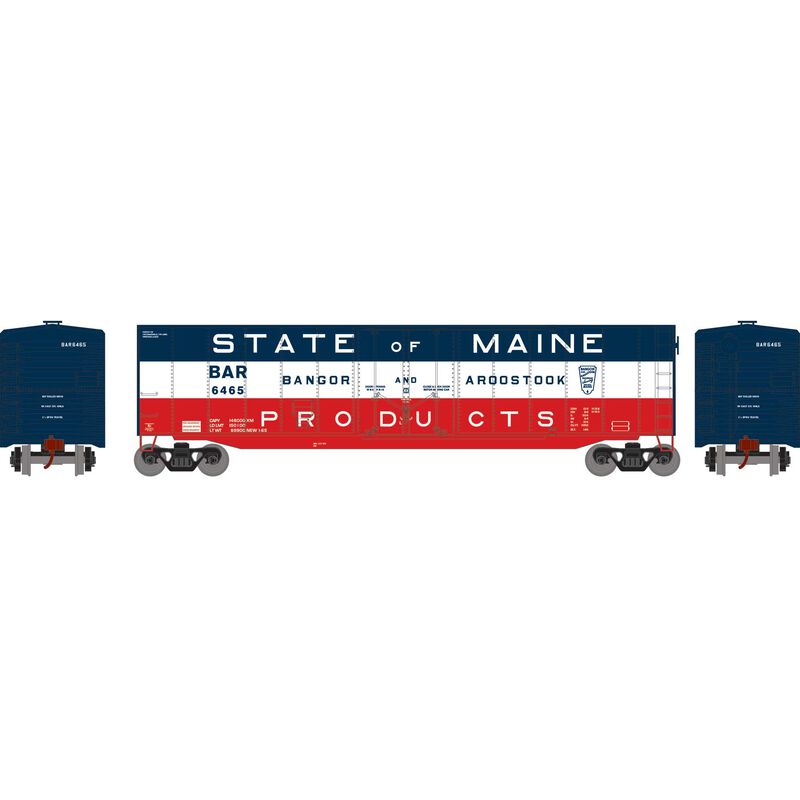 Roundhouse HO 50' Plug Door Smooth Side Box, BAR #6465 - RND1133