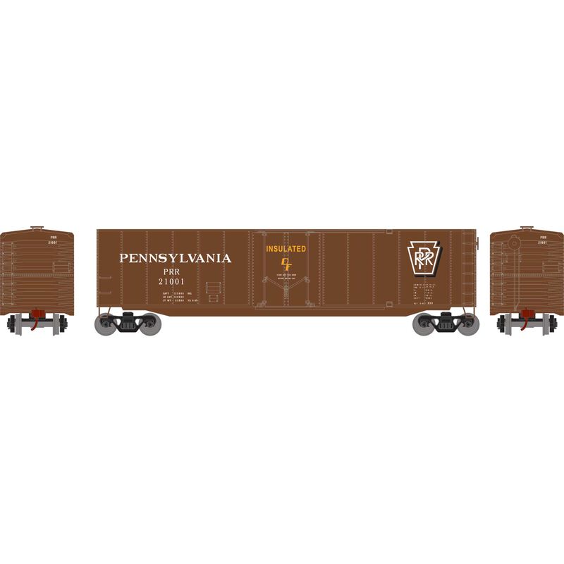 Roundhouse HO 50' Plug Door Smooth Side Box, PRR #21001 - RND1143