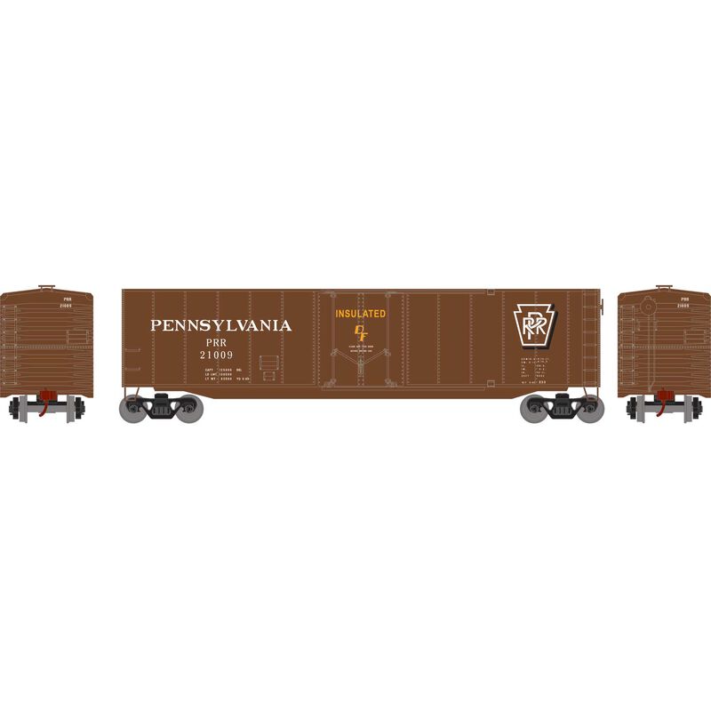 Roundhouse HO 50' Plug Door Smooth Side Box, PRR #21009 - RND1145