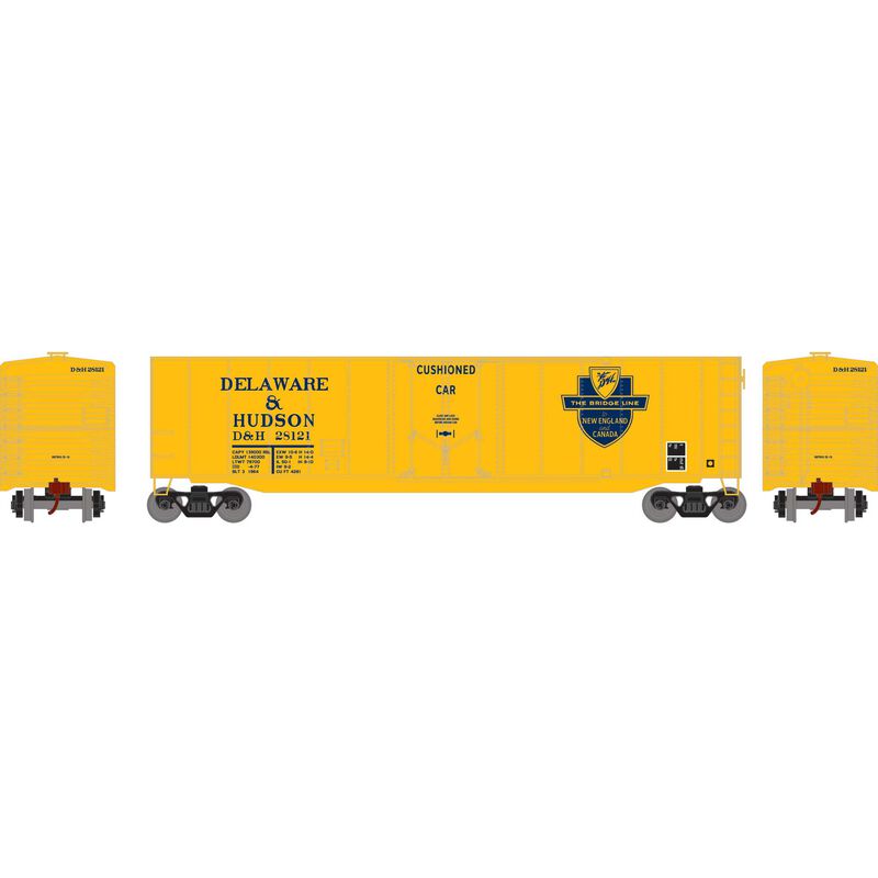 Roundhouse HO 50' Plug Door Smooth Side Box, D&H #28121 - RND1146
