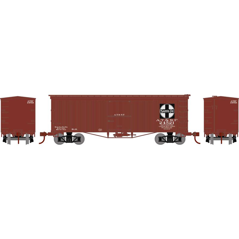 Roundhouse HO 36' Old Time Wood Box, SF #24521 - RND1154