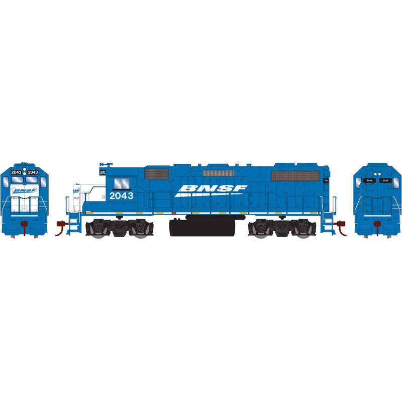 Roundhouse HO GP38-2 w/DCC Decoder, BNSF/Blue #2043 - RND12620