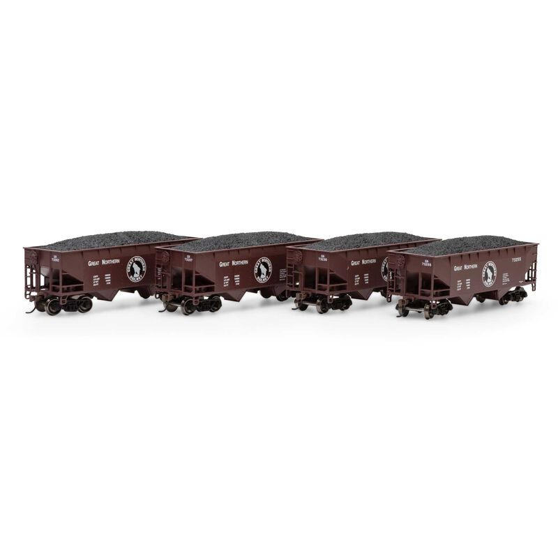 Roundhouse HO 34' 2-Bay Offset Open Hopper, GN #1 (4) - RND1289