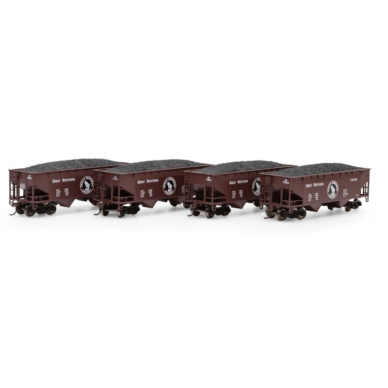 Roundhouse HO 34' 2-Bay Offset Open Hopper, GN #2 (4) - RND1290