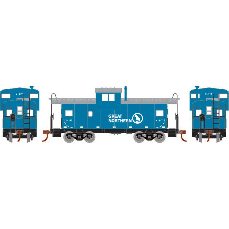 Roundhouse HO Wide Vision Caboose, GN #X-117 - RND1346