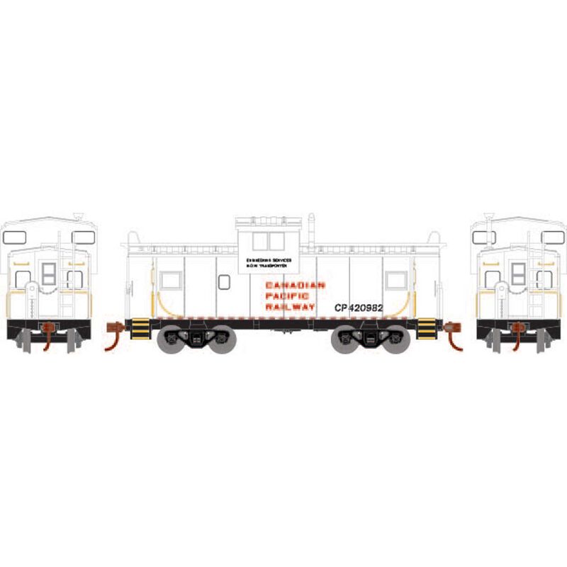 Roundhouse HO Wide Vision Caboose, CPR #420982 - RND1357