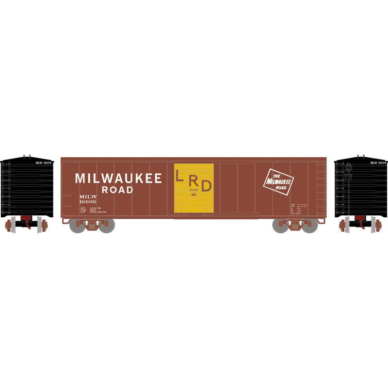 Roundhouse HO 50' PS-1 Single Sliding Door Box, Milwaukee Road (MILW) #16606