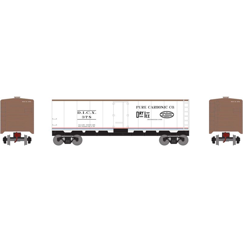 Roundhouse HO 40' Steel Reefer, DICX #378 - RND2197