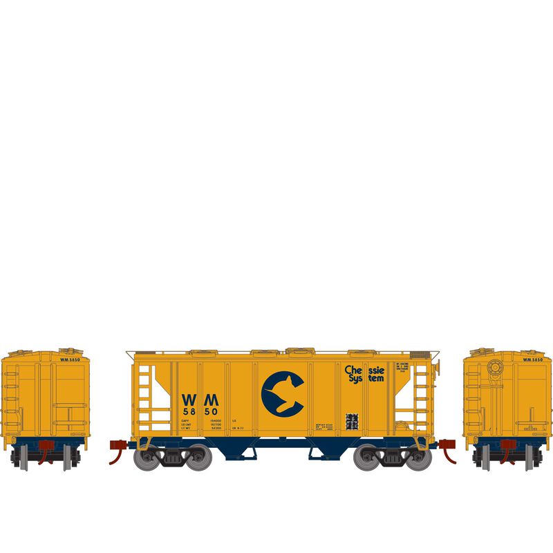 Roundhouse HO PS-2 2003 2-Bay Covered Hopper,Chessie/WM #5850 - RND2395