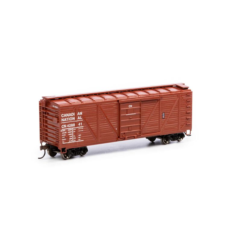 Roundhouse HO 40' Ribbed Wooden Box, CN #428841 - RND2886