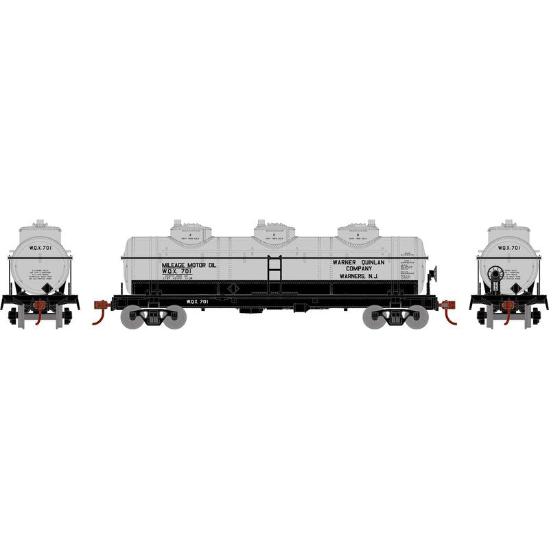 Roundhouse HO 3-Dome Tank, WQX #701 - RND3193