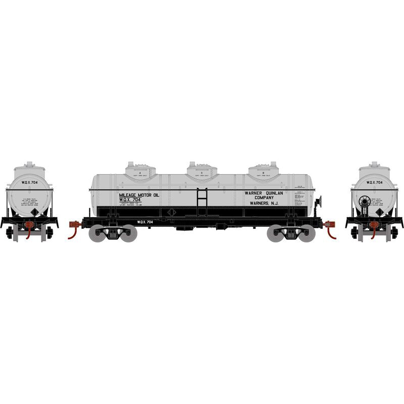 Roundhouse HO 3-Dome Tank, WQX (4) - RND3195