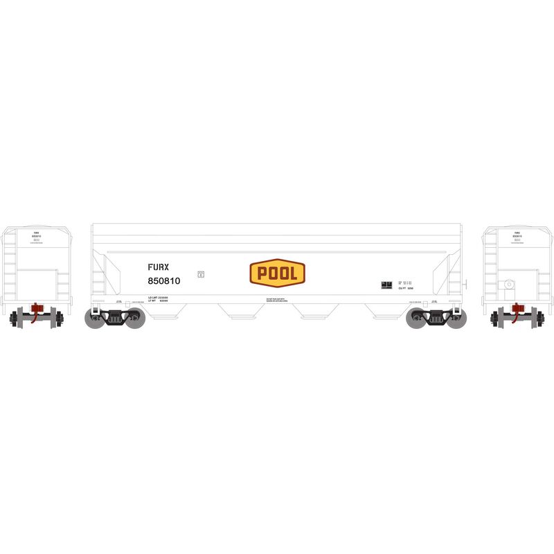 Roundhouse HO ACF 5250 Centerflow Hopper, FURX POOL #850810 - RND7249