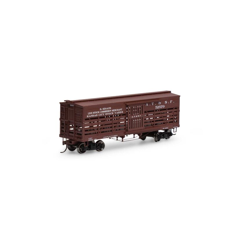 Roundhouse HO 36' Old Time Stock Car, ATSF #52579 - RND75292