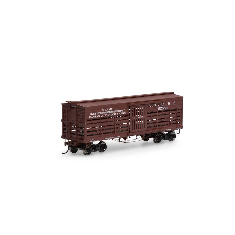 Roundhouse HO 36' Old Time Stock Car, ATSF #52584 - RND75293